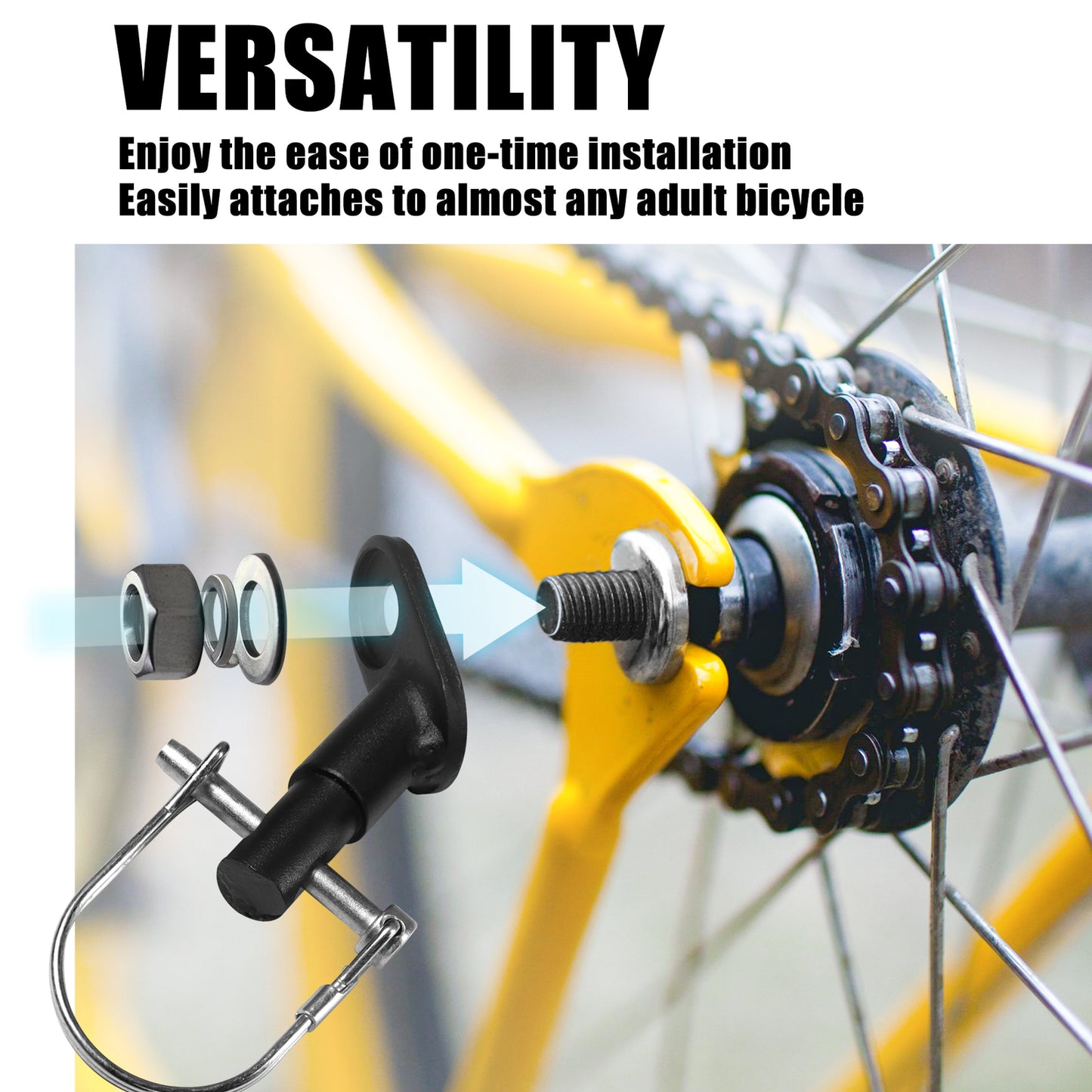 Bike Trailer Coupler Hitch Connector - Bicycle Attachment Adapter for Kid