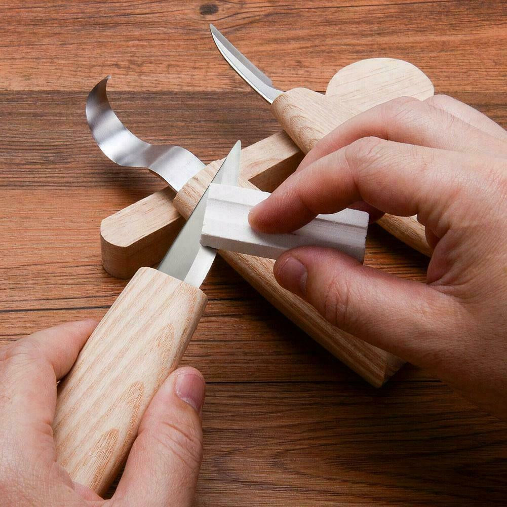3Pcs Wood Carving Knife Cutter Whittling Hook Kit 155Mm DIY Craft Hand Tools Set