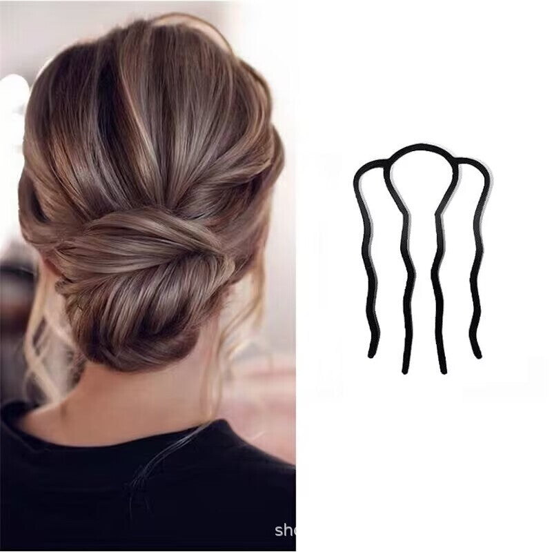12pcs Hair Side Comb Vintage Hair Fork Clip U Shape French Twist Hair Pin Hair US