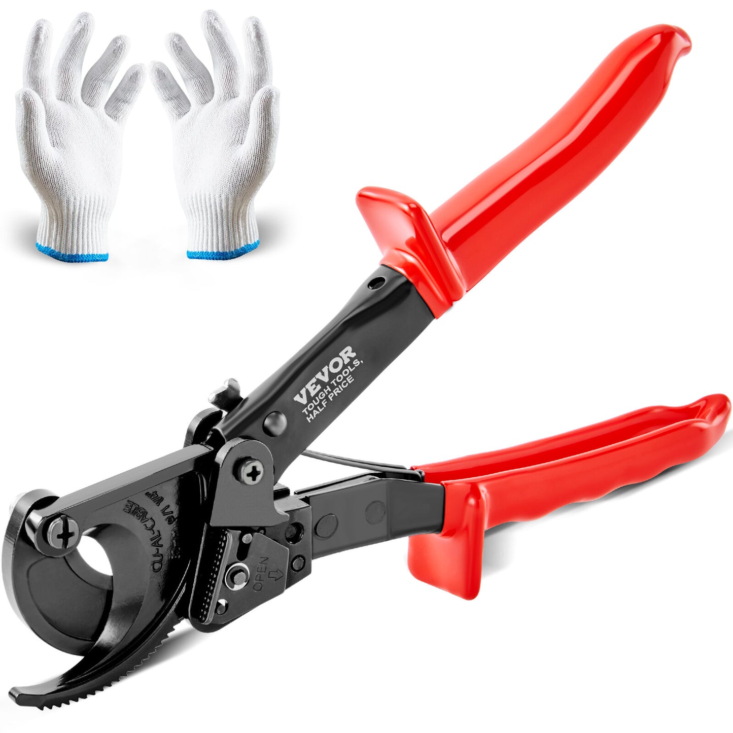 Ratcheting Cable Cutter 10" Ratchet Wire and Cable Cutter Cut to 240Mm²