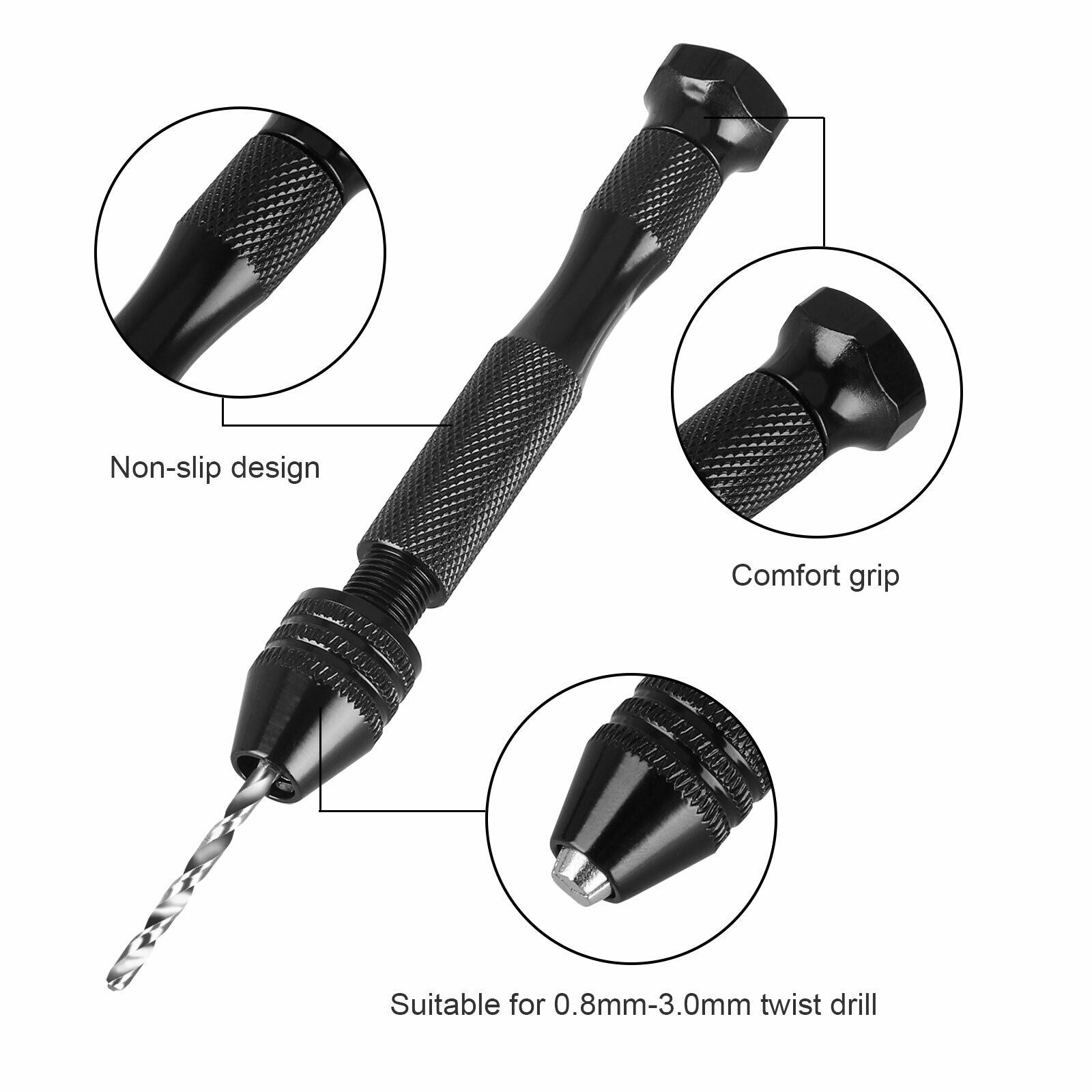 31Pcs Mini Tiny Micro Hand HSS Twist Drill Bits Set Set 0.3-1.6Mm Bit Spiral Vise
