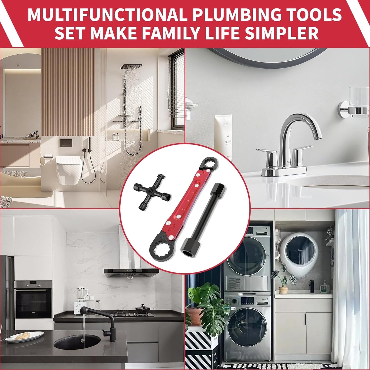 Plumbing Tools Plumbers wrench Angle Stop Removal Tool for professional plumber New Compression Angle Stop and Removing Compression Ring