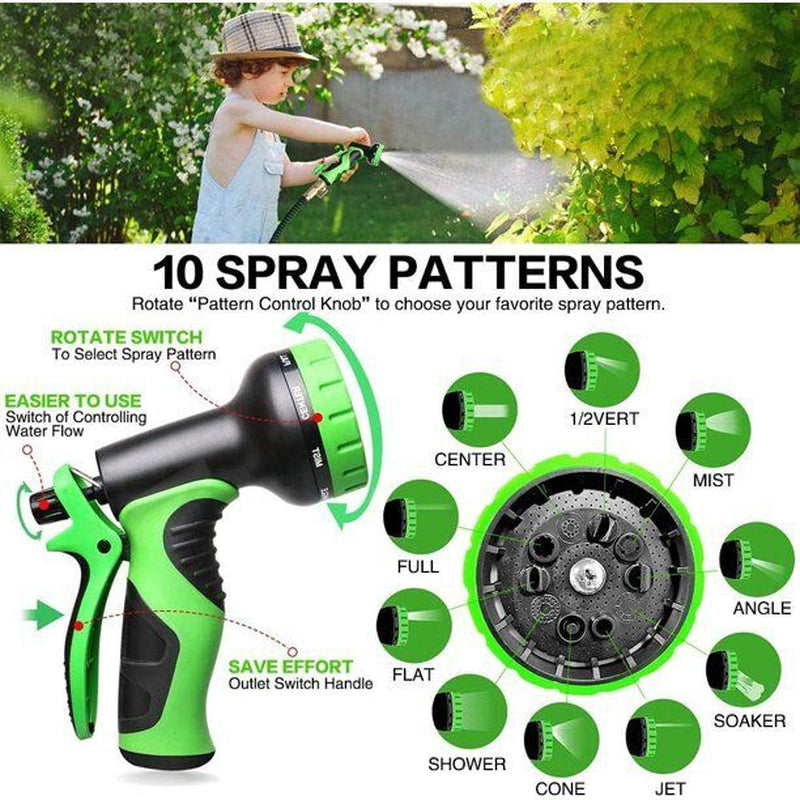 Expanding Expandable Flexible Garden Water Hose W Spray Nozzle 25, 50, 75, 100Ft