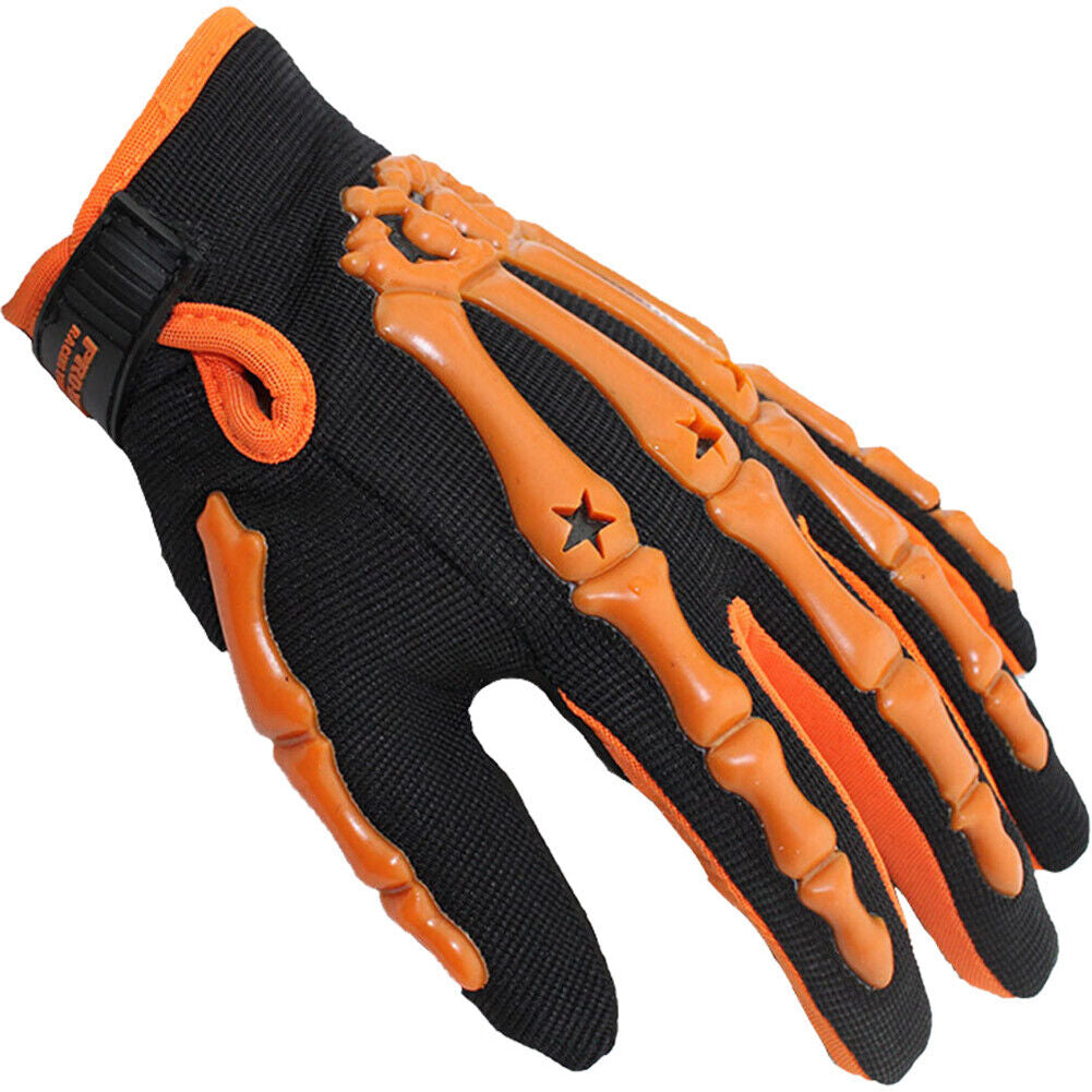 Motorcycle Racing Gloves Sport Cycling Skull Bone Skeleton Full Finger Gloves US
