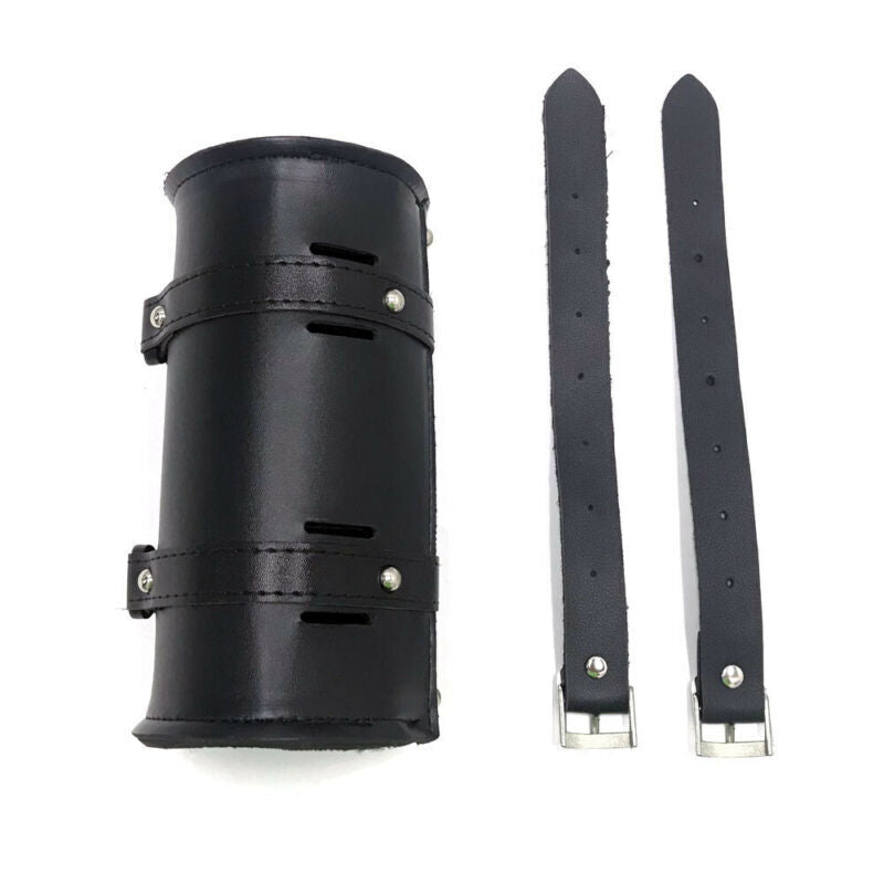 Tool Bag Saddlebag Storage Motorcycle Front Fork Pouch Luggage Handlebar Leather