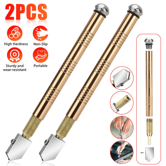 2Pcs Professional Glass Cutter Metal Carbide Precision Anti-Skid Cutting Tools