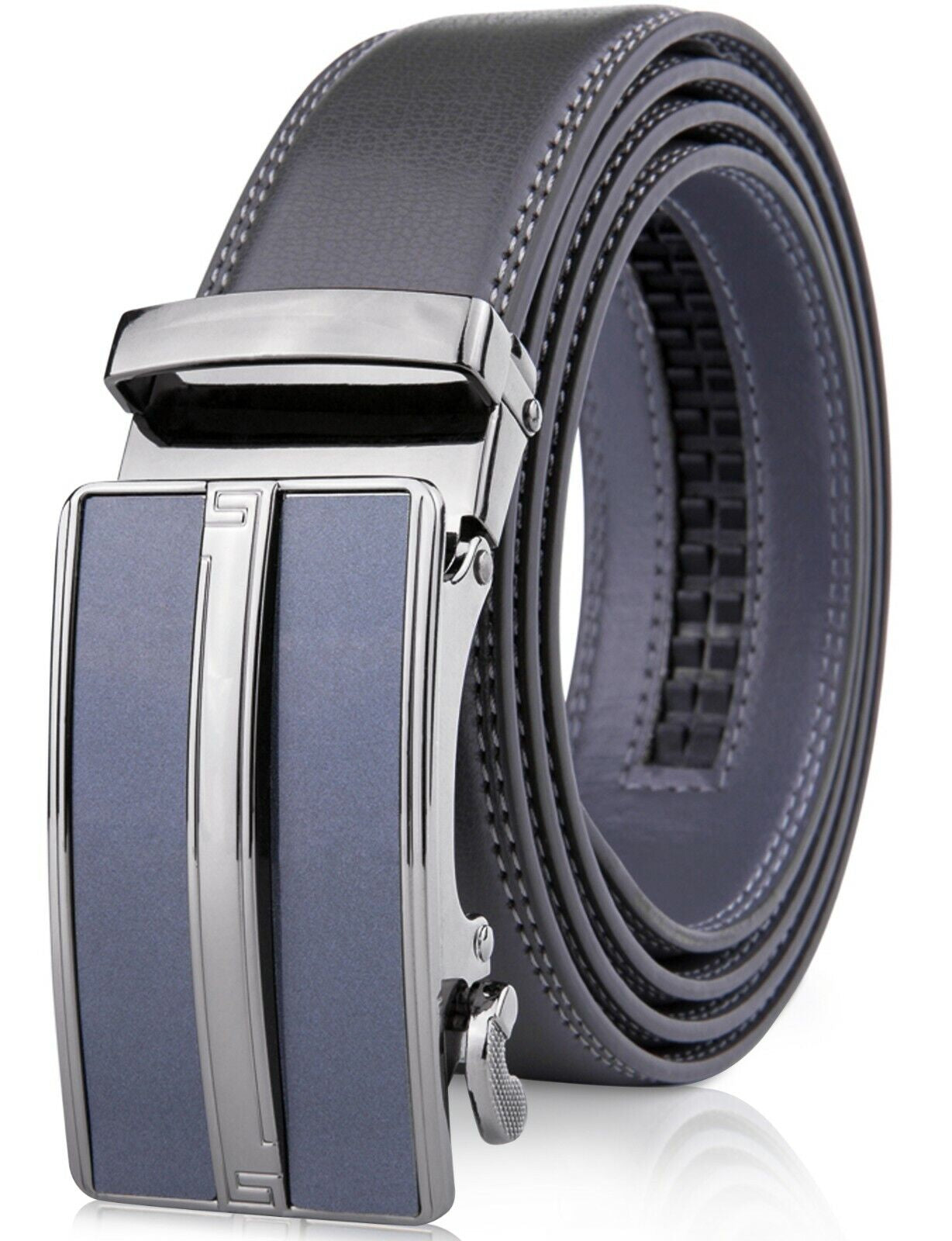 Microfiber Leather Mens Ratchet Belt Belts for Men Adjustable Automatic Buckle