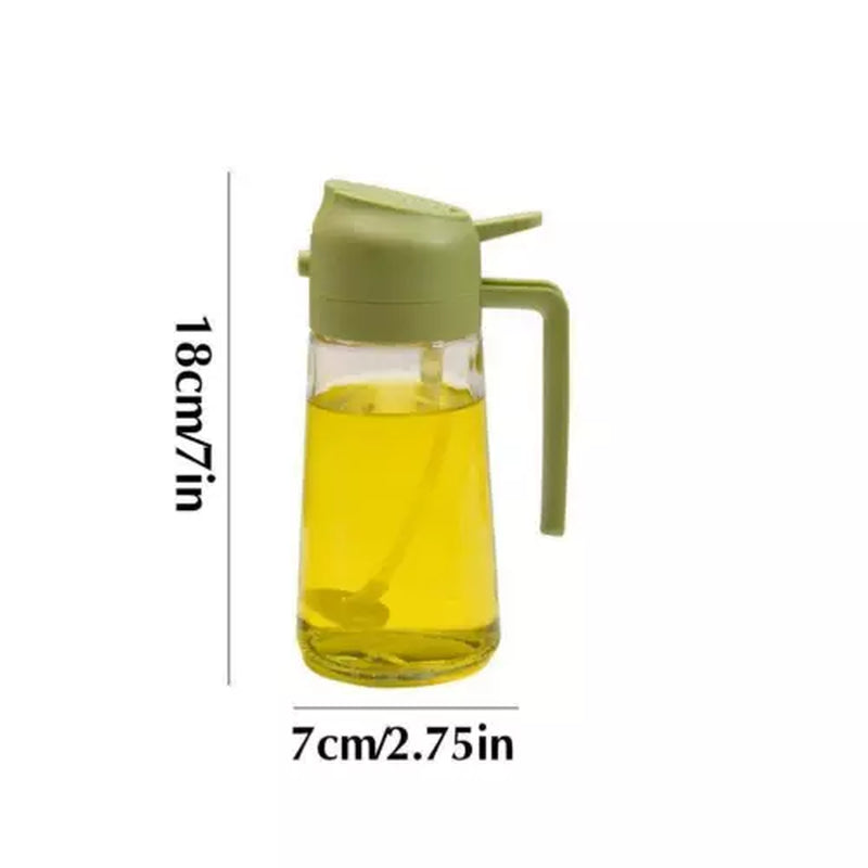 2-In-1 450ML Glass Oil Sprayer and Dispenser Spray Bottle Cooking Dispensers