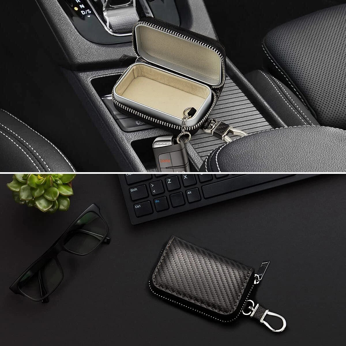 Car Key Case Car key Wallet  Signal Blocker Case Faraday Cage Fob Pouch Keyless RFID Blocking Bag BOX