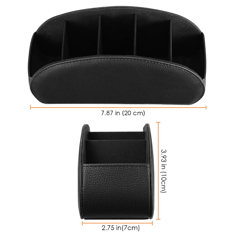 5 Compartments Black Remote Control Holder TV Remote Caddy Desktop Organizer
