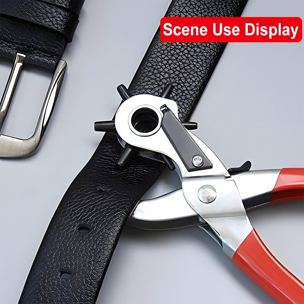 Heavy Duty Leather Hole Punch Tool Multi Size Plier for Belt Collar Strap Fabric