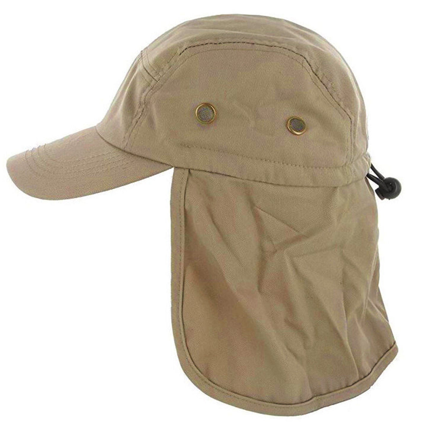 Baseball Cap Camping Boonie Fishing Ear Flap Sun Neck Cover Visor Camo Army Hat