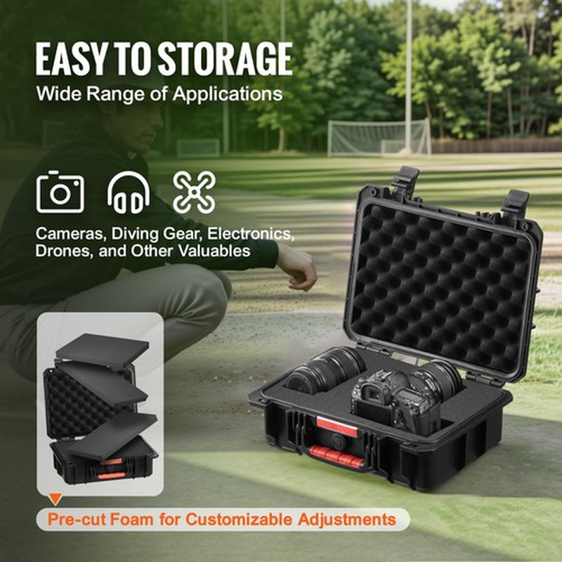 Premium Waterproof Protective Dry Box Case – Heavy-Duty, IPX67 Certified, with Pre-Cut Foam, Anti-Theft Lock & Wheeled Portable Design