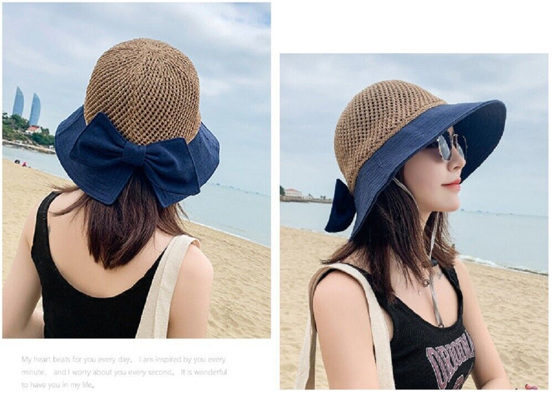 Women’S Floppy Straw Sun Hat – Wide Brim Beach Hat, Packable Summer Travel Cap