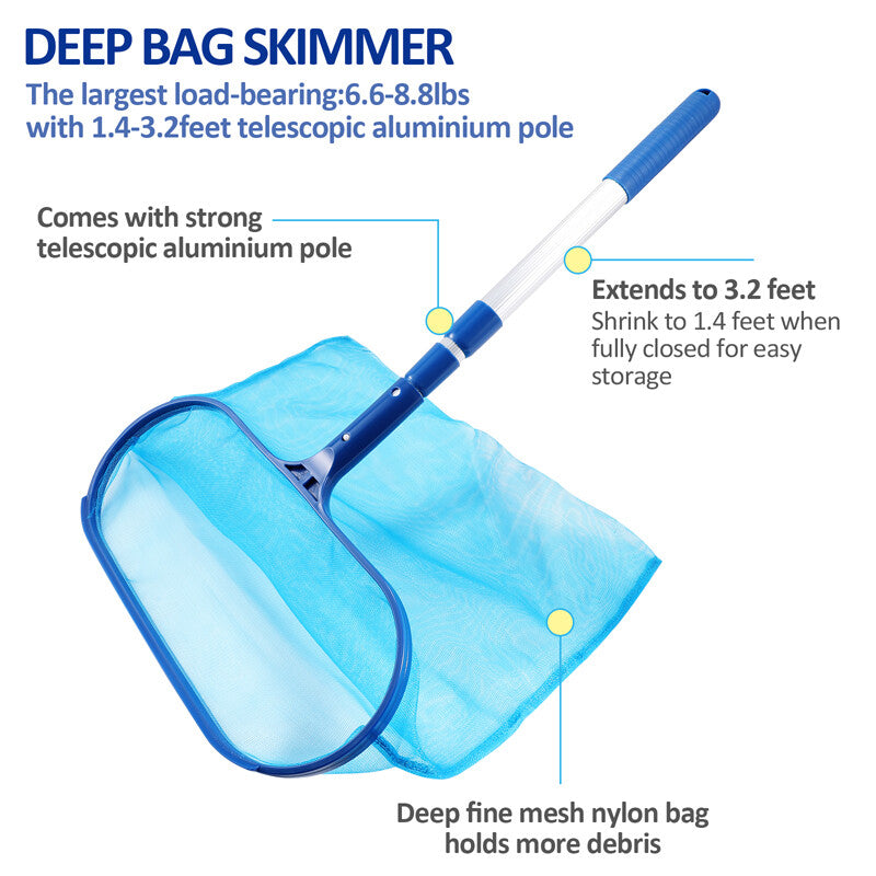 All-in-One Pool Vacuum Head Cleaner – Spa Cleaning Kit & Accessories