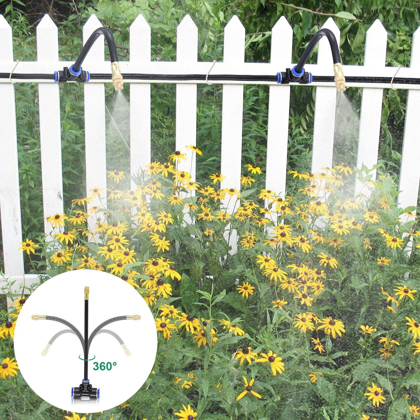 DIY Flexible Misting Kit – Garden Cooling & Irrigation Spray System for Patio & Plants