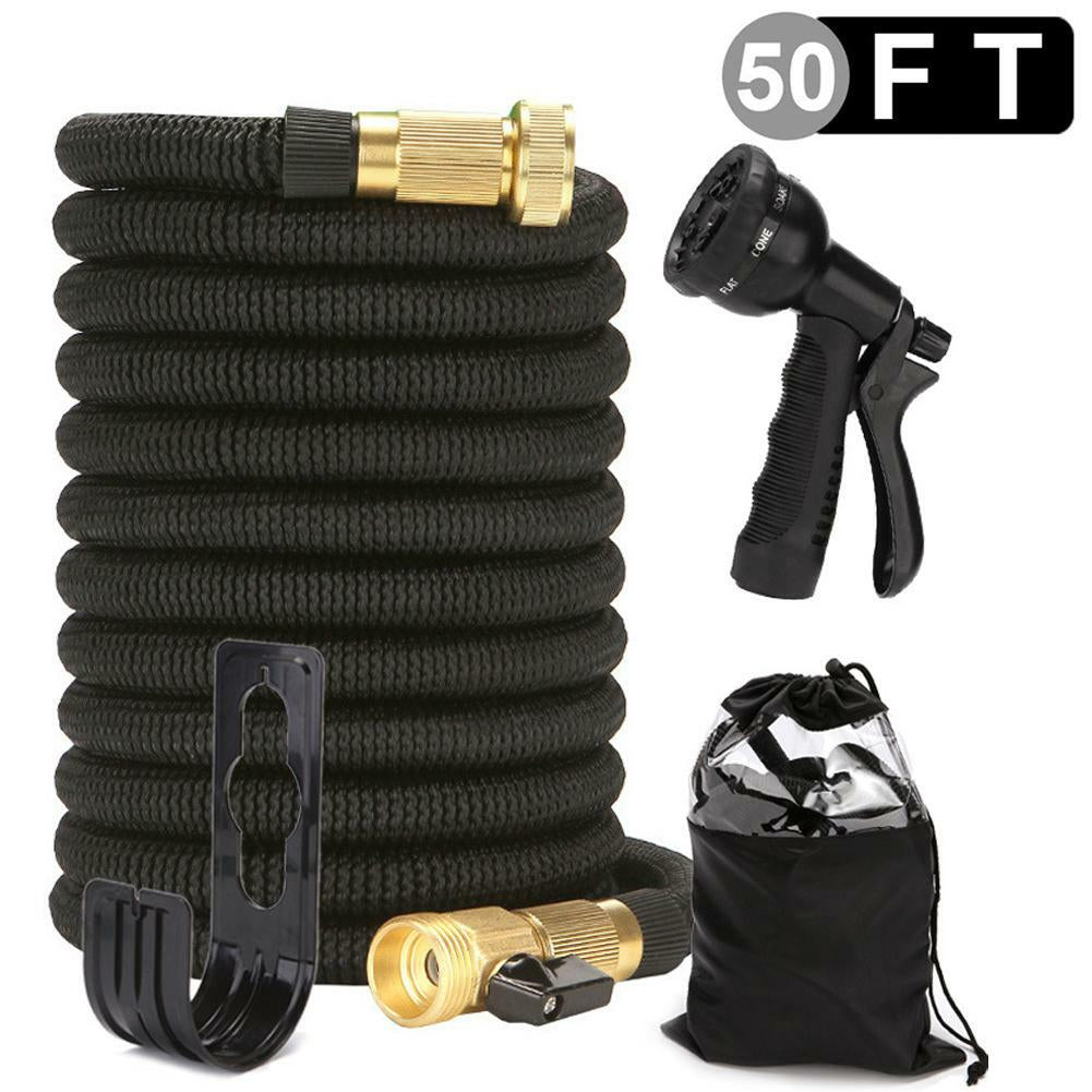 Expandable Flexible Garden Water Hose W Spray Nozzle 25, 50, 75, 100Ft