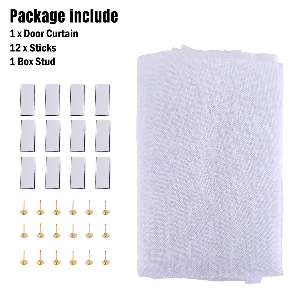 Magnetic Screen Door Mesh Curtain Heavy Duty Mosquito Net Bug Hands Free Closer