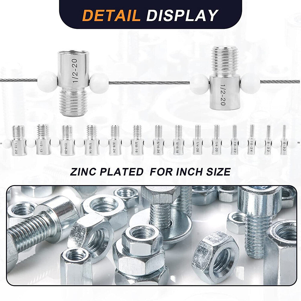 Nut and Bolt Thread Checker (Inch & Metric)- 26 Male/Female -14 Inch & 12 Metric