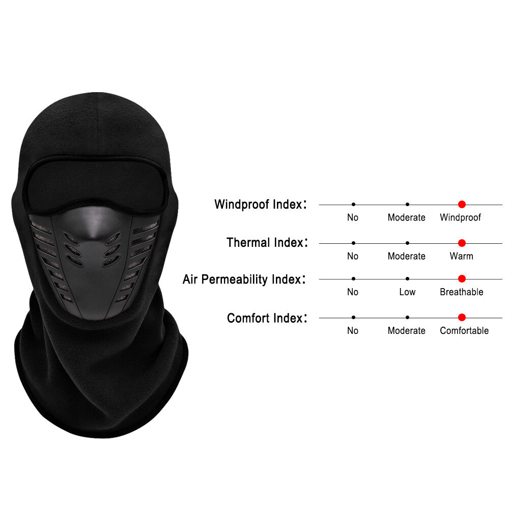 Winter Balaclava Ski Full Face Mask Windproof Fleece Neck Warm for Cold Weather