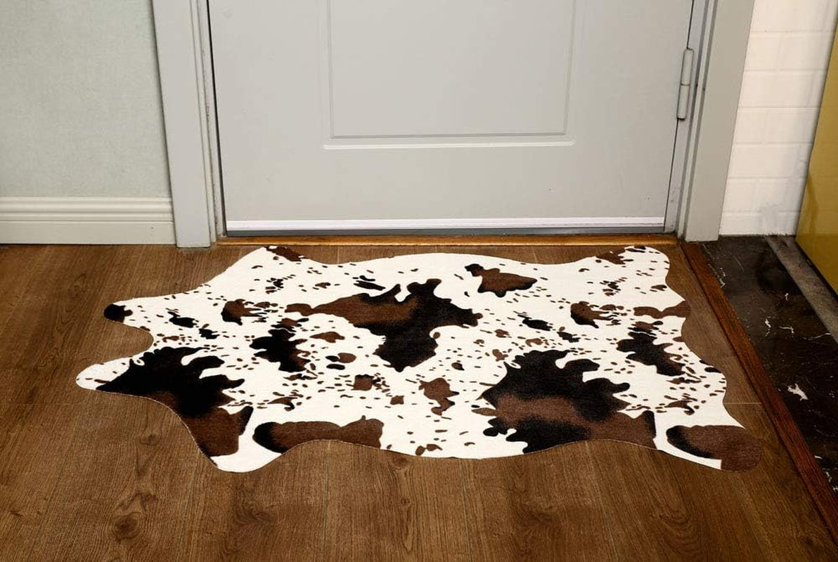 Cute Cow Print Rug Fun Faux Cowhide Area Rug Nice for Decorating Kids Room 29.5" W X 43.3" L