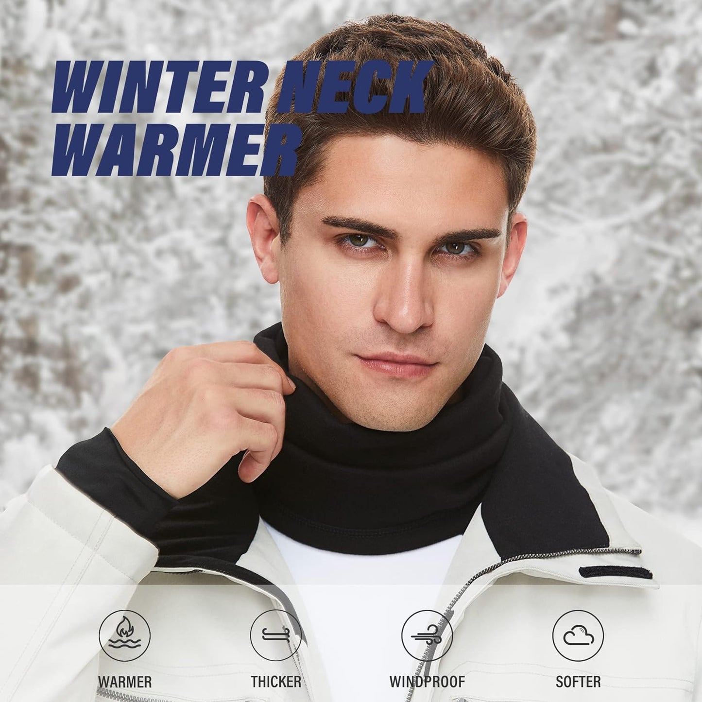 Neck Gaiter Warmer Ski Scarf Windproof Mask Thick Fleece Neck Warmer Cold Weather Face Mask