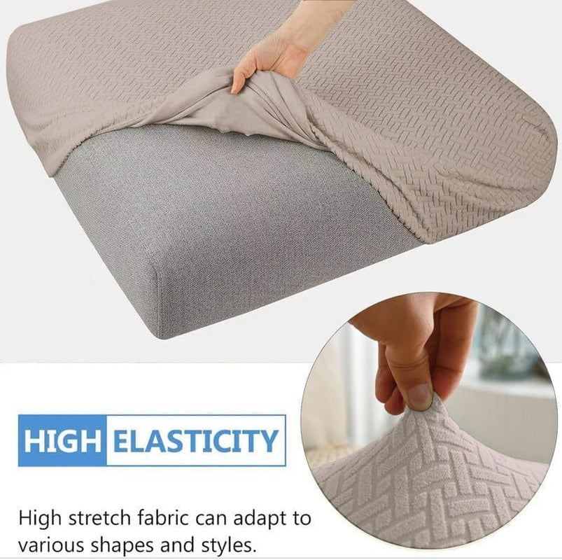 2pcs 100% Waterproof Patio Stretch Sofa Cushion Covers Outdoor Chair Cushion Covers