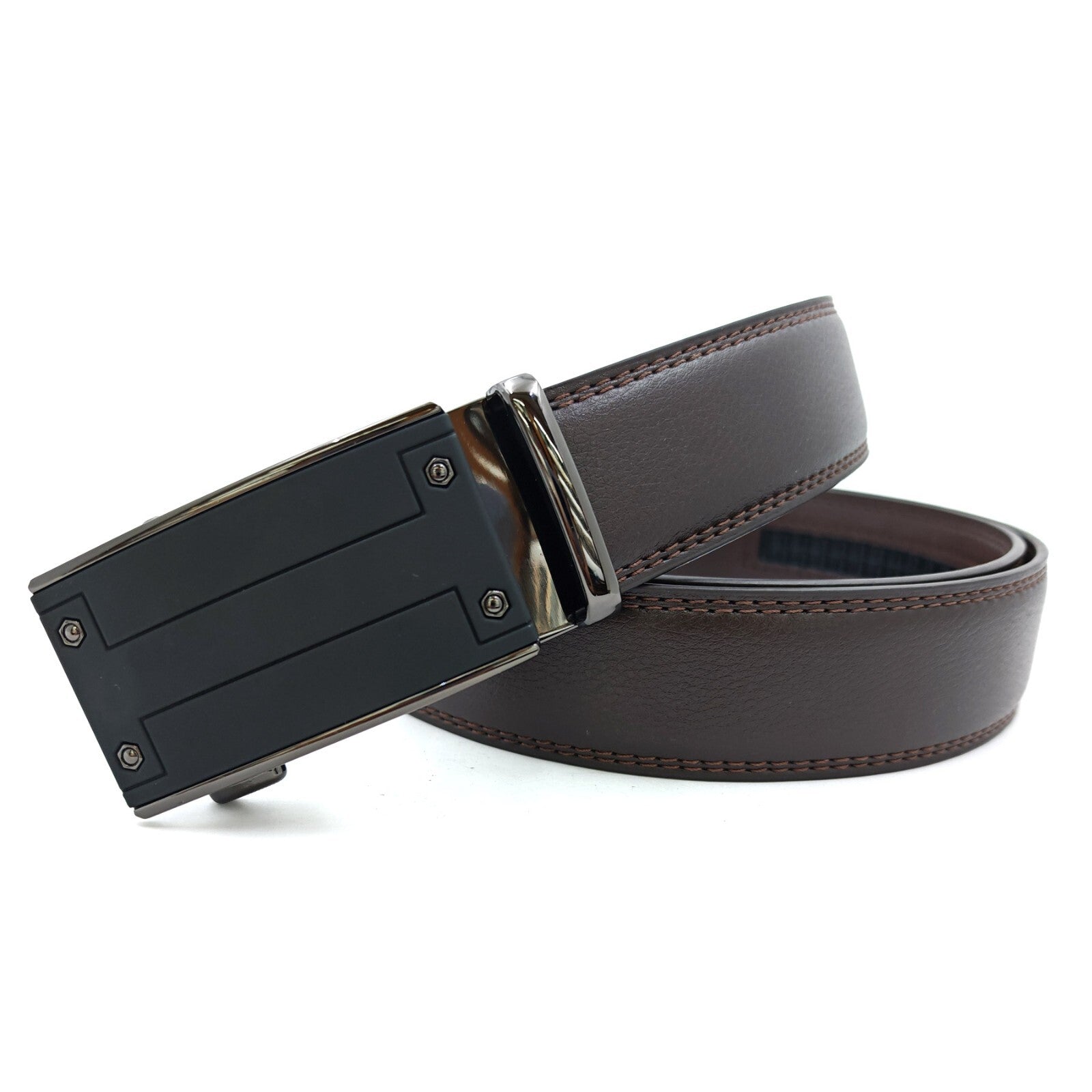Men'S Ratchet Belt Genuine Leather Mens Belt with Slide Ratchet Belts for Men