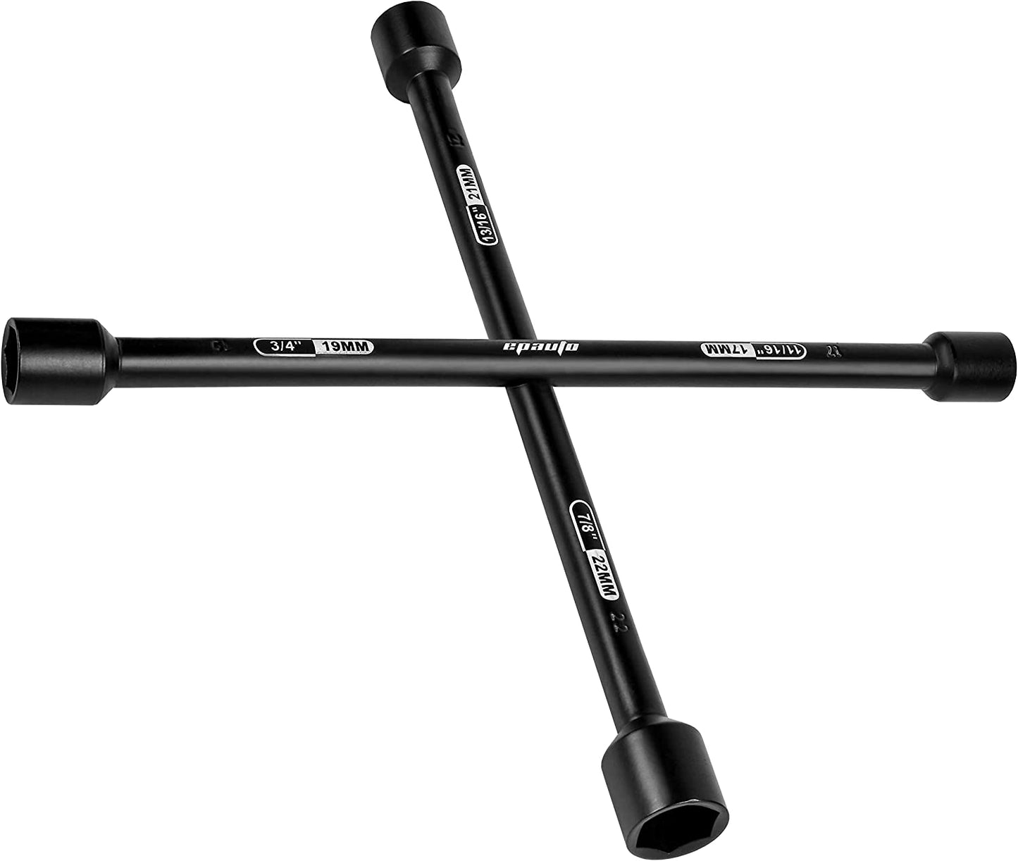  Black Heavy Duty Universal Lug Wrench 4-Way Cross Wrench 14"