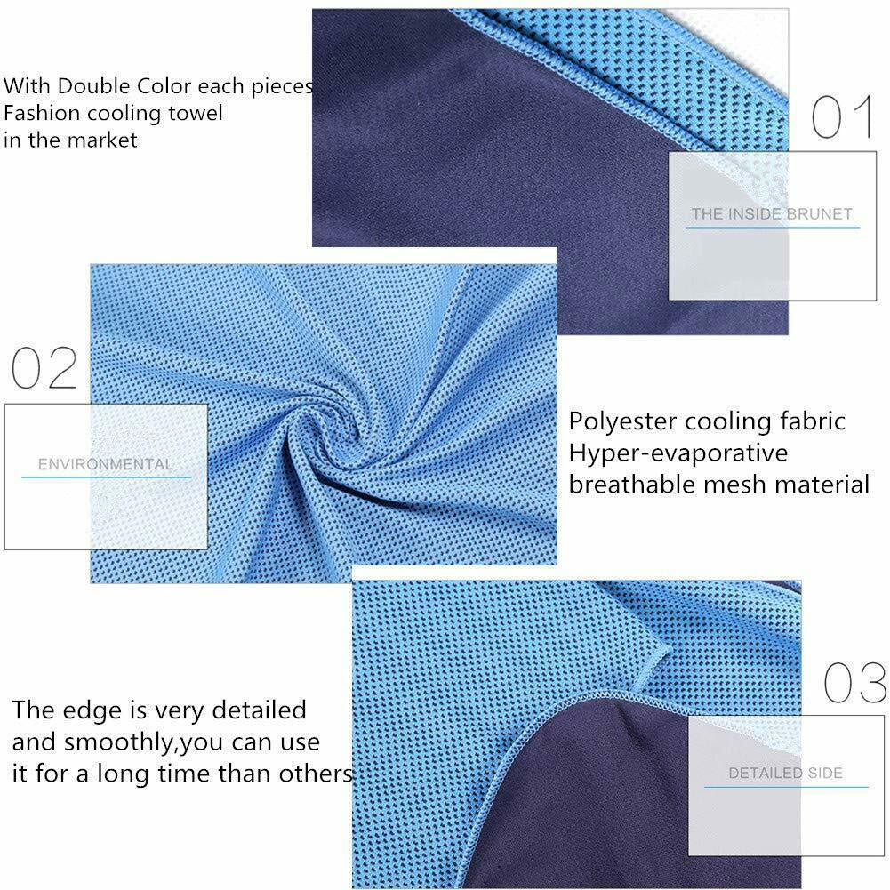 2PCS Cooling Towel – Instant Cooling, Lightweight & Reusable Cooling Towel Ice Towel Neck Wrap for Sports Running Jogging Gym Chilly