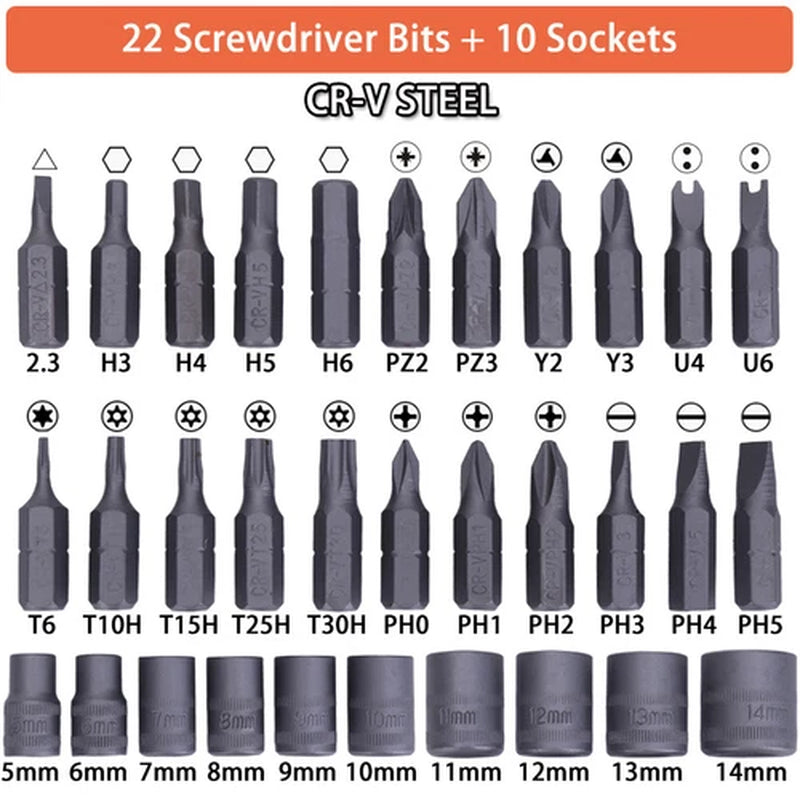 38Pcs Mini Mechanics Tool Set Socket Ratchet Screwdriver Wrench Repair Tool Kit