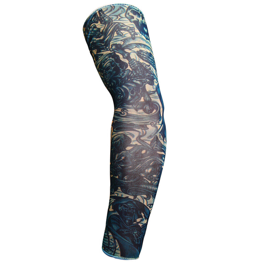 10Pcs Tattoos Cooling Arm Sleeves Cover Basketball Golf Sport UV Sun Protection