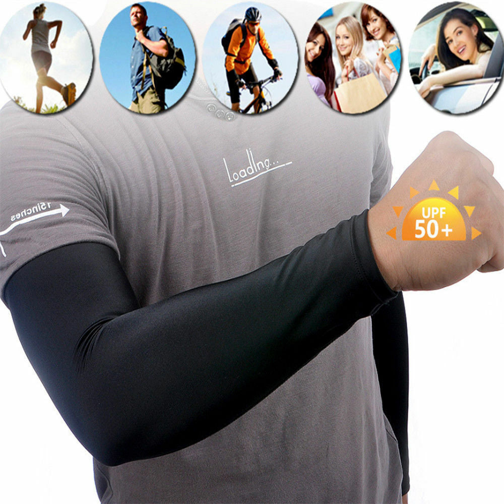 1PR Arm Sleeves UV Sun Protection Arm Cover Cuff for Men Women Outdoor Sport