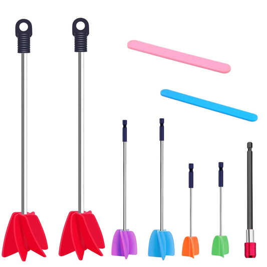 3-Size Resin Mixer Paddles Paint Mixer Paint Stirrer Attachment for Drill Paint Tools