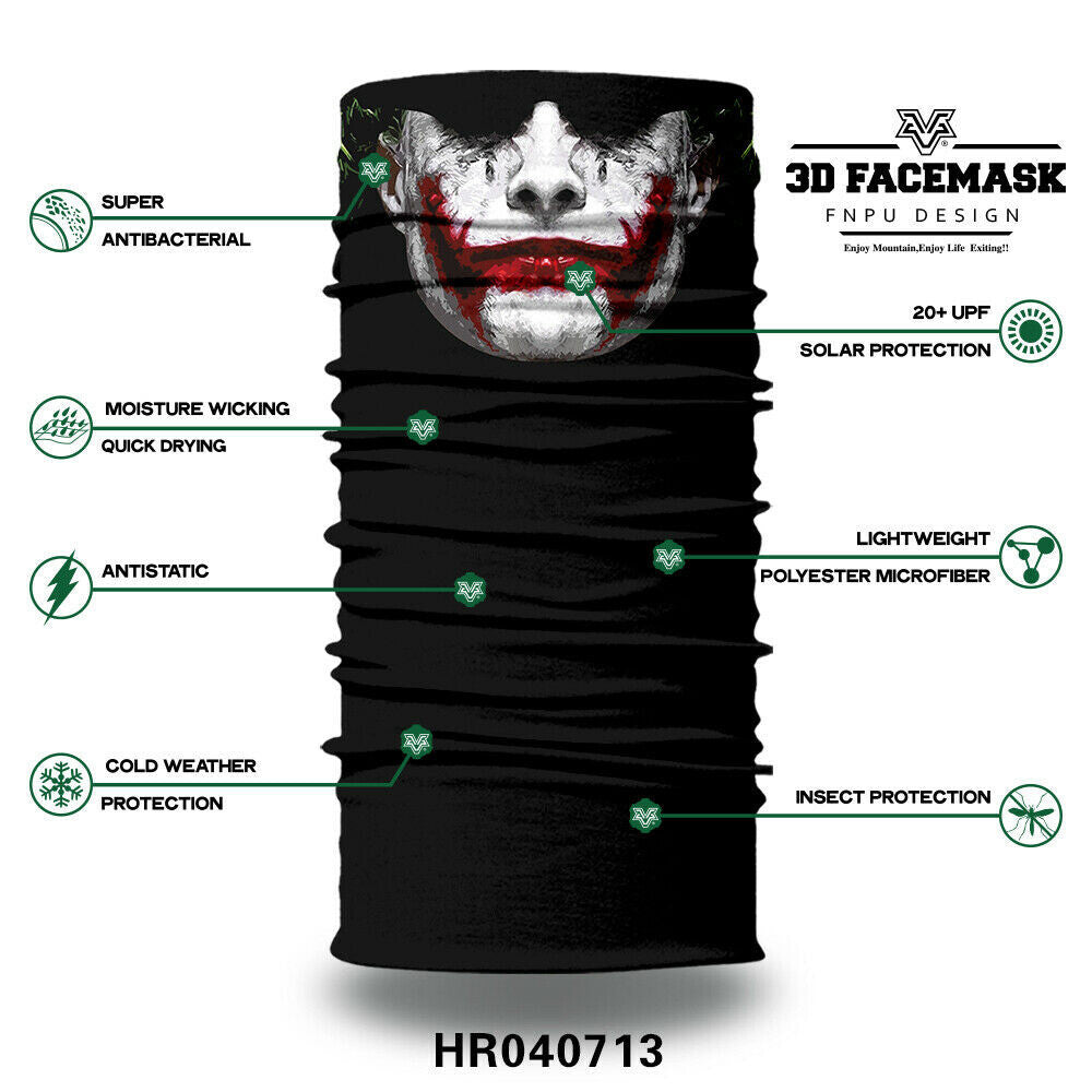 Neck Gaiter UV Protection Face Mask Shield Scarf Breathable Bandana Balaclava