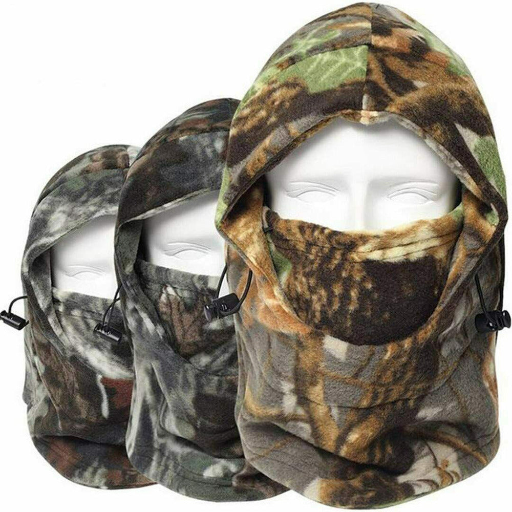 Camo Windproof Fleece Neck Warm Balaclava Ski Full Face Mask for Cold Weather