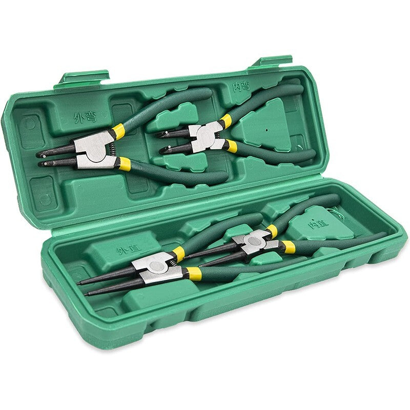 4Pcs 7" Internal/External Snap Ring Pliers Set Heavy Duty Circlip Pliers Kit