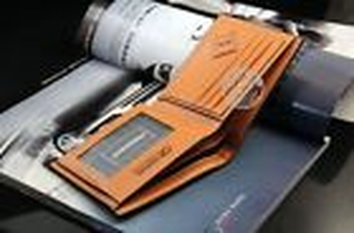 Men'S Leather Bifold ID Card Holder Purse Wallet Billfold Handbag Slim Clutch