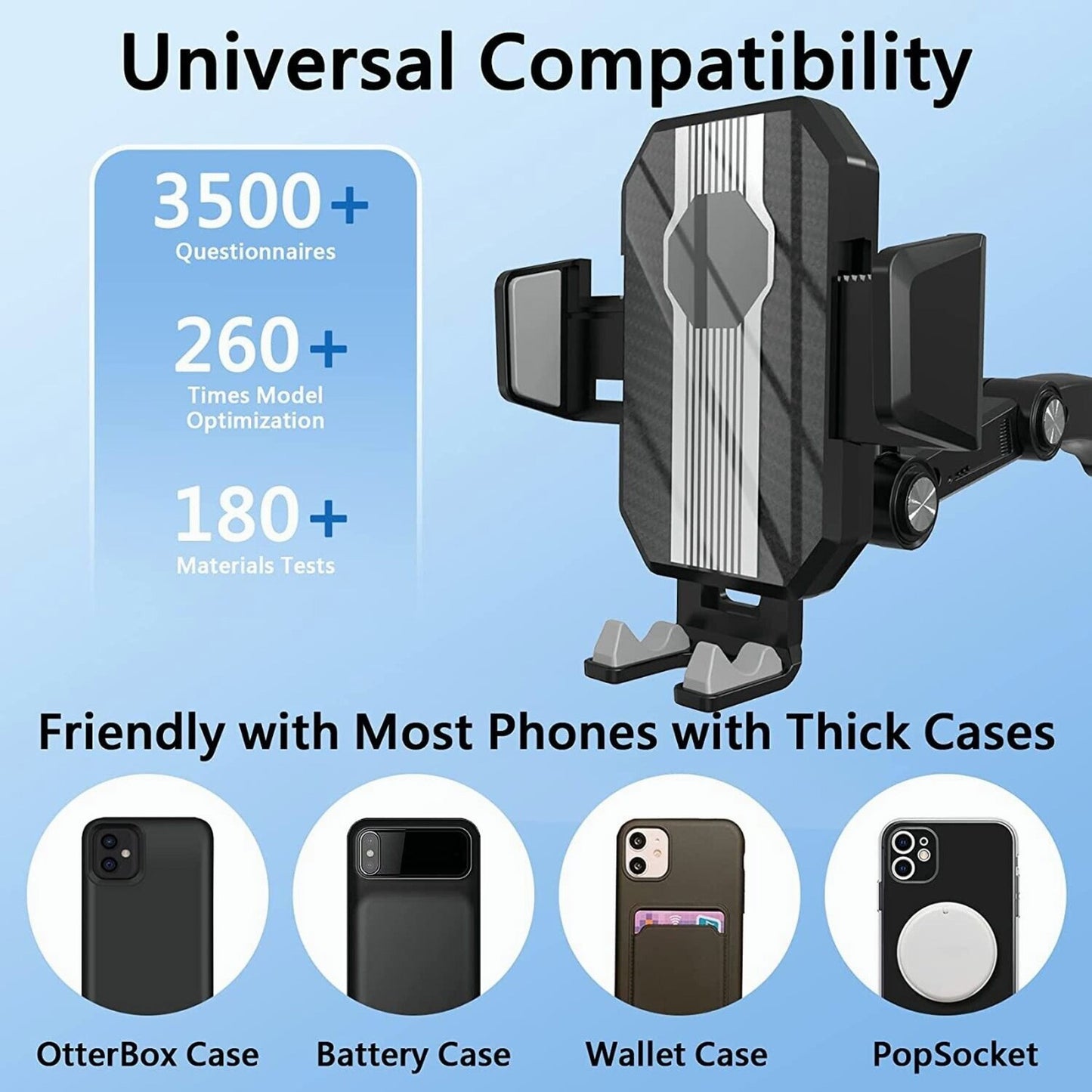 Universal Car Phone Holder – Dashboard & Windshield Mount