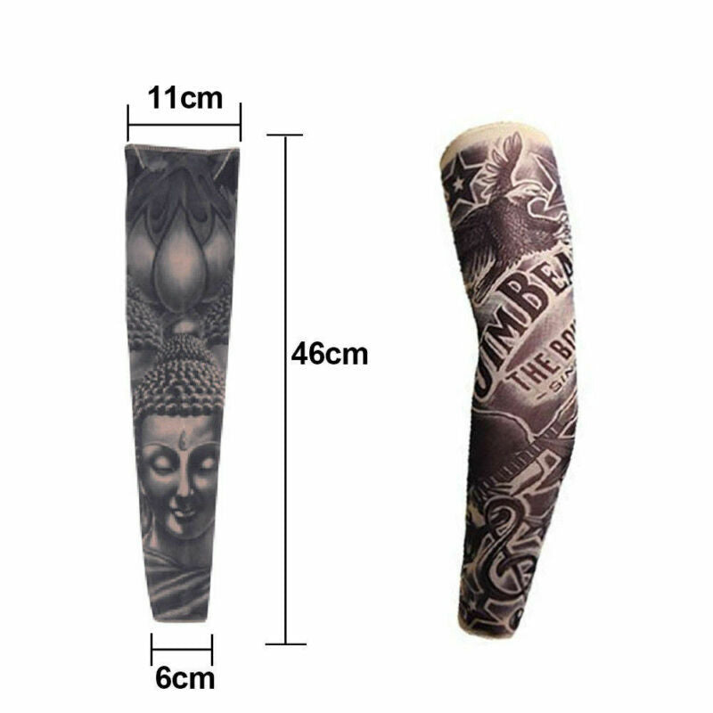 6 Pcs Cooling Arm Sleeves Outdoor Sport UV Sun Protection Arm Cover Tattoo Art