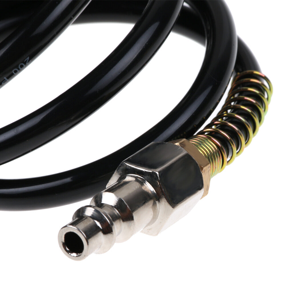 25FT Air Compressor Hose with 1/4'' NPT Fitting – Heavy-Duty Rubber for Roofing & Carpentry
