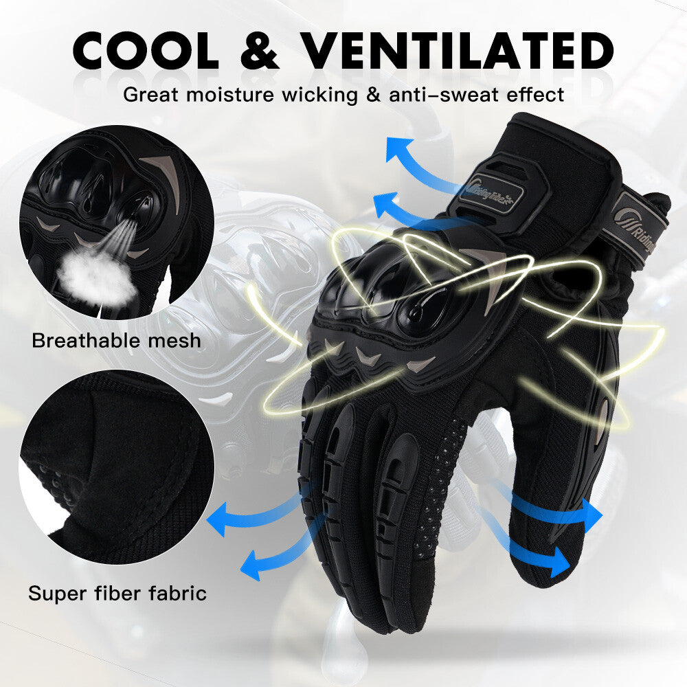 Motorcycle Gloves for Men Women Full Finger Touchscreen Motorbike Riding Gloves