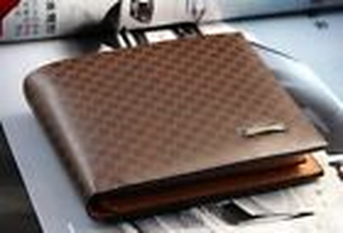 Men'S Leather Bifold ID Card Holder Purse Wallet Billfold Handbag Slim Clutch