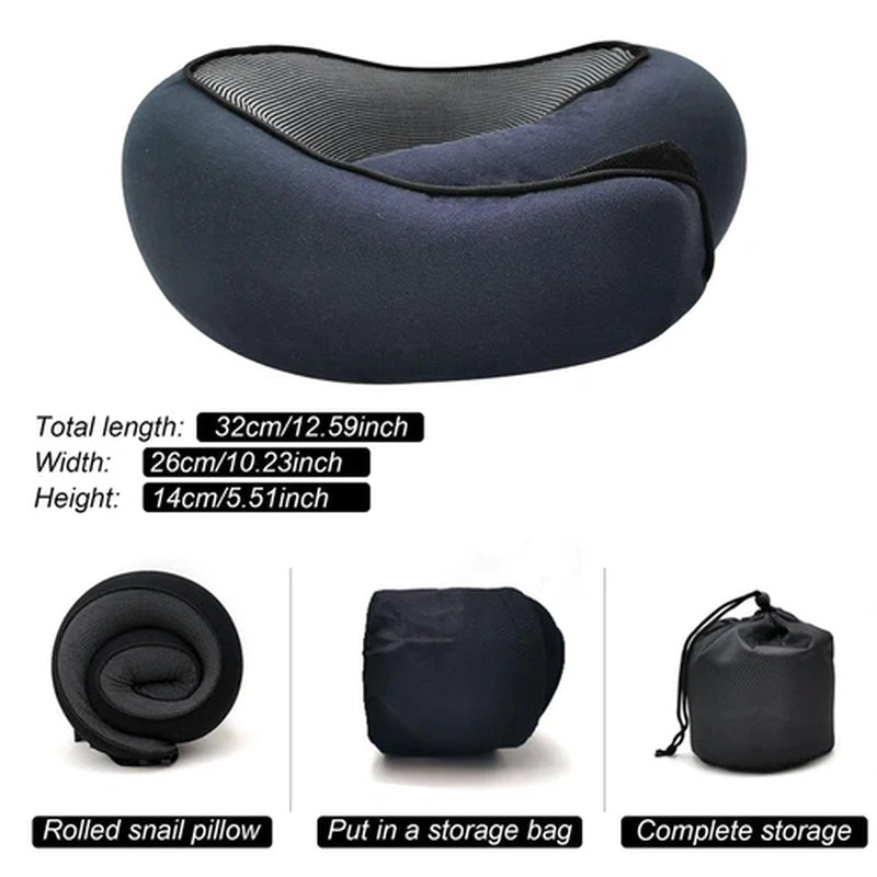 Neck Travel Pillow Memory Foam Neck Pillow Comfort Compact Ergonomic for Travel