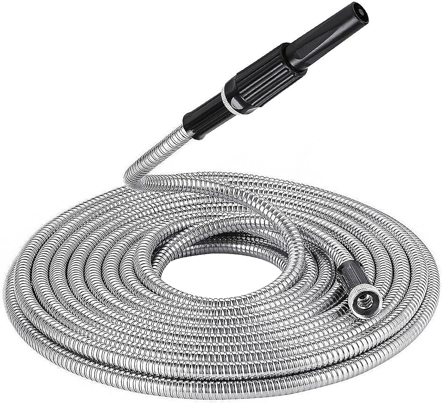 Stainless Steel Metal Garden Water Hose Flexible Heavy Duty Pipe 25FT / 50FT