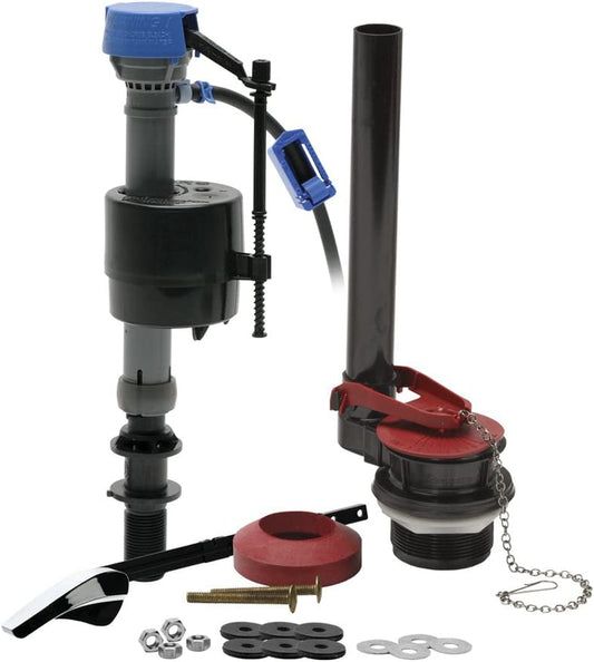 Universal High Performance All in One Repair Kit for 2-Inch Flush Valve Toilets, Easy Install