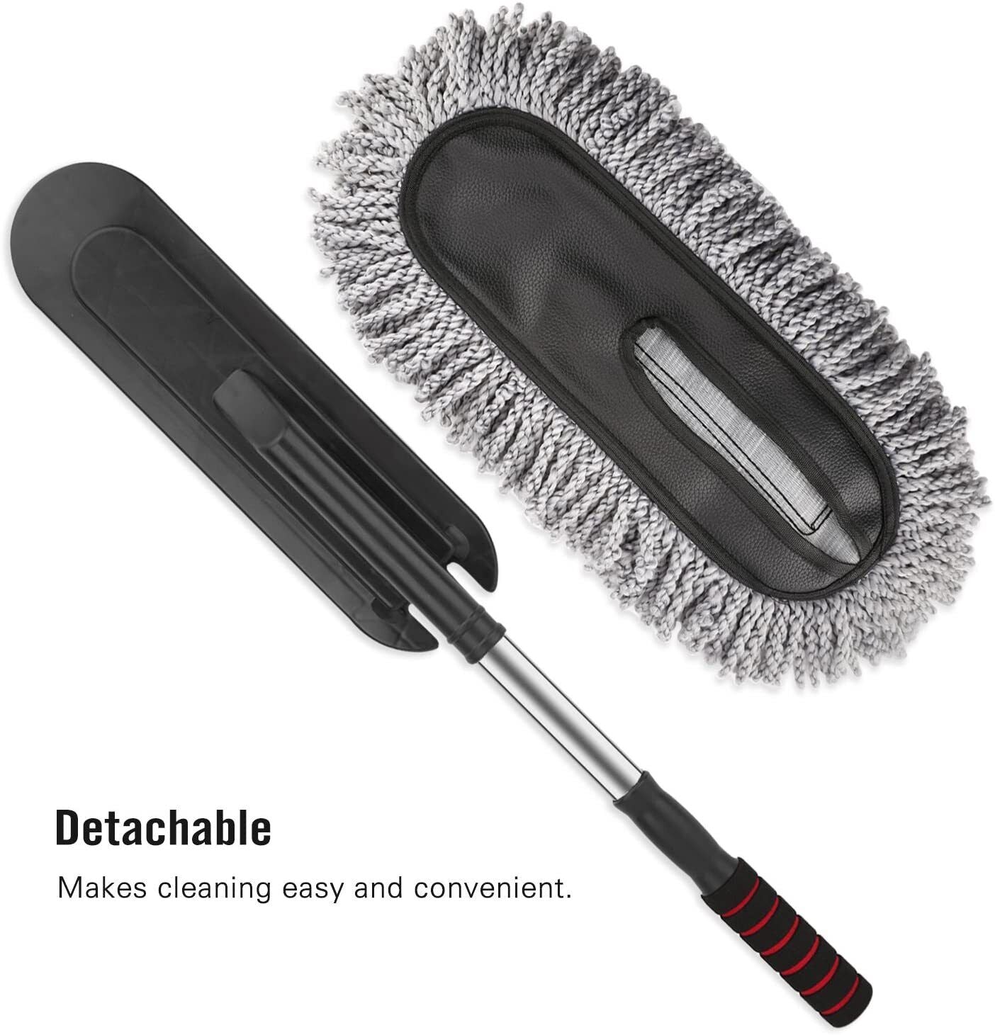 Car Cleaning Duster Microfiber Large Home Wax Treated Plastic Handle Brush