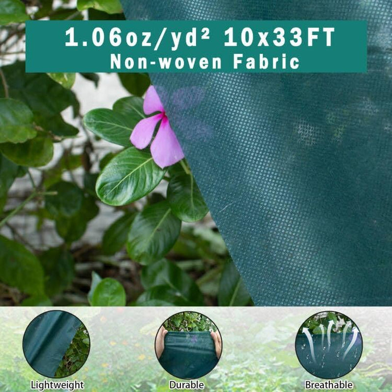 Plant Covers Freeze Protection Green Floating Row Cover Garden Fabric Vegetable Shade Cloth for Greenhouse  Winter Frost Blanket/Sun Pest Protection Wraps  33FT X 10FT