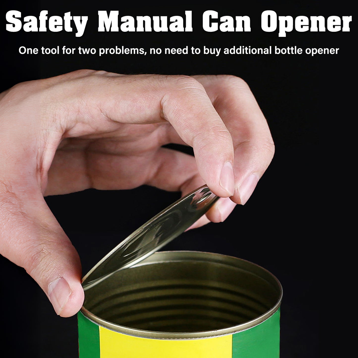 Commercial Can Opener Stainless Easy Crank W/ Magnet Heavy Duty Ergonomic Design