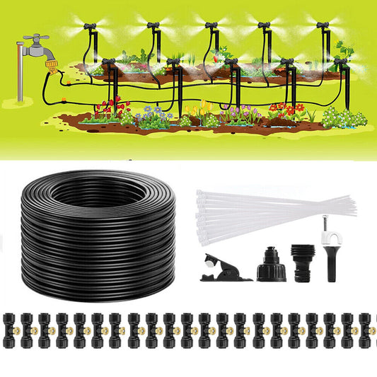 Outdoor Patio Water Mister Nozzle Misting Cooling System Fan Cooler 30FT/50FT